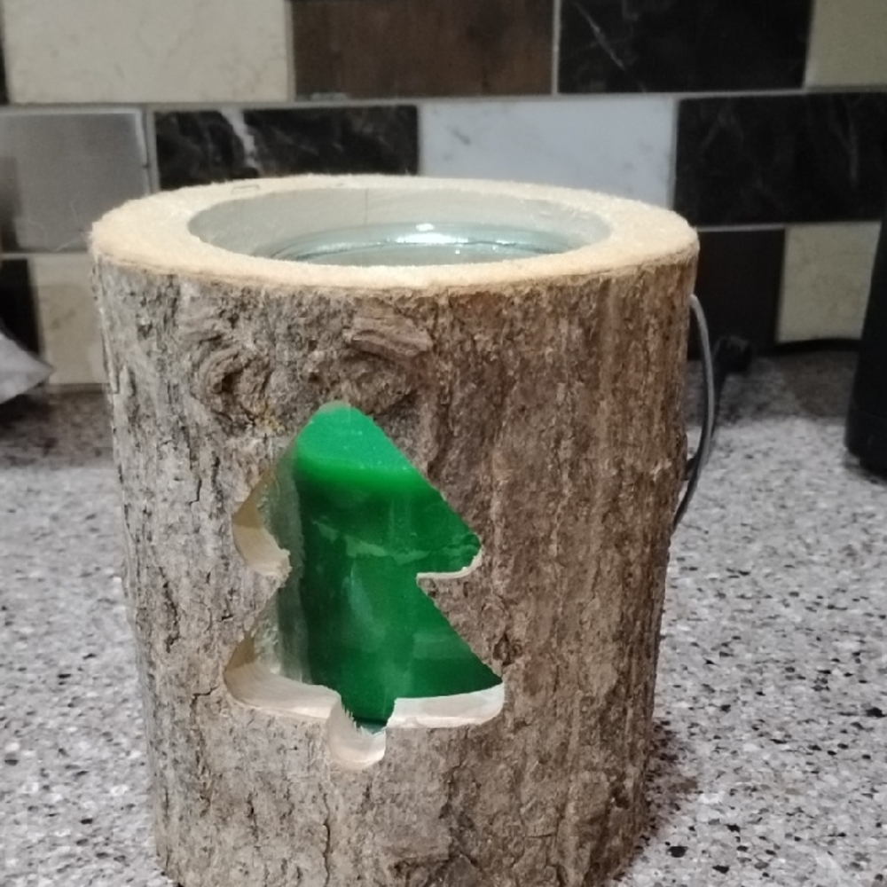 Rustic Tree Cutout Candle Holder